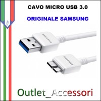 Cavo Dati e Alimentazione Micro USB 3.0 Samsung Originale Bianco ET-DQ10Y0WE