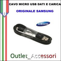 Cavo Dati e Alimentazione Micro USB Samsung Originale NERO SAM-0147 1 METRO