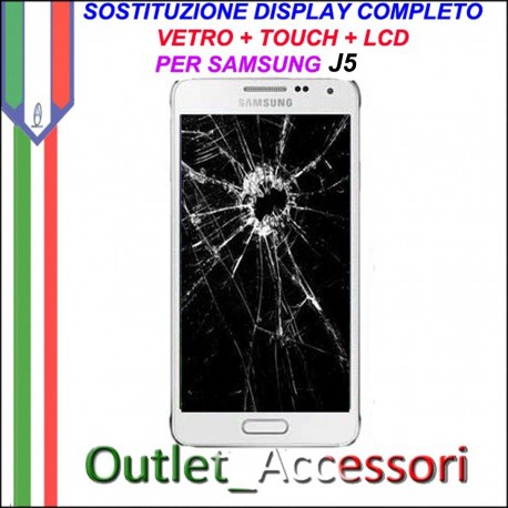 Cambio Sostituzione Display Rotto Samsung J5 J500F Schermo Vetro Touch Lcd Assemblaggio
