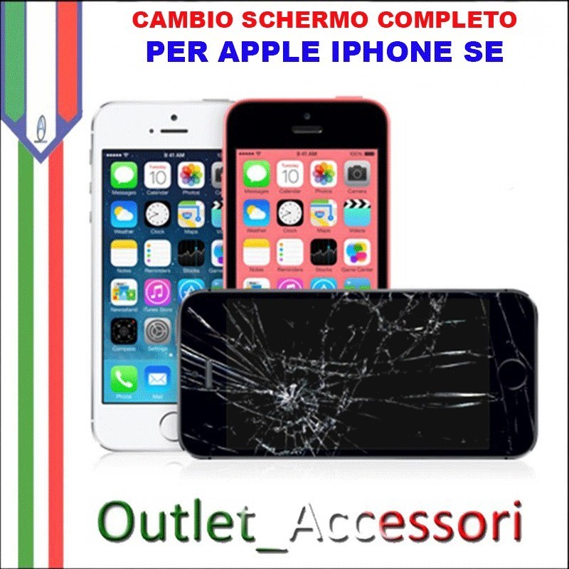 Sostituzione Display Rotto per Apple Iphone SE Riparazione Cambio Lcd Vetro Touch Touchscreen