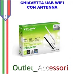 SCHEDA DI RETE WIRELESS N 150MBPS ALTO GUADAGNO USB TP-LINK TL-WN722N