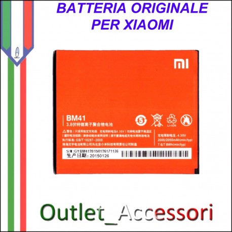 Batteria Pila Interna Originale Xiaomi BM41 Cellulare REDMI 1S