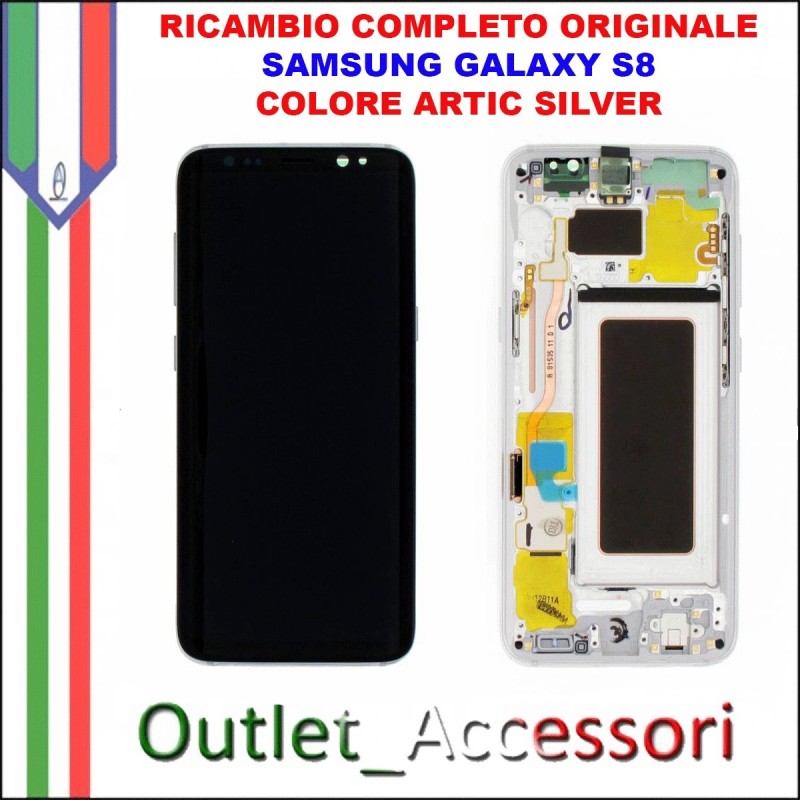 Display LCD Touch Samsung Galaxy S8 G950 Originale SM-G950F GRIGIO Orchid Gray Schermo Completo GH97-20457C