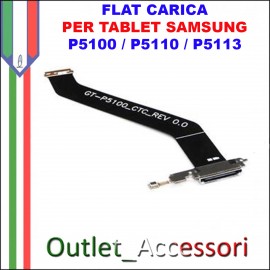 Flat Carica e Microfono Samsung Tab 2 P5100 P5110 P5113 Tablet Jack USB Ricarica