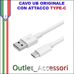 Cavo Dati e Alimentazione TYPE-C TIPO C USB Samsung Originale Bianco EP-DN930CWE 1 METRO