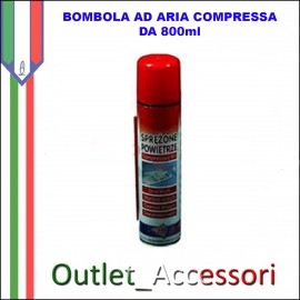 Bombola Aria Compressa 800ml Pulizia Bomboletta