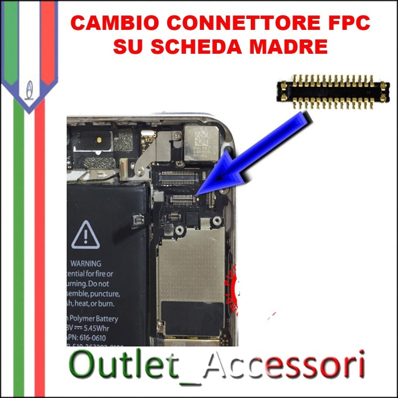 Cambio Sostituzione Saldatura Scheda Madre Connettore FPC Touch Touchscreen Apple Iphone 6