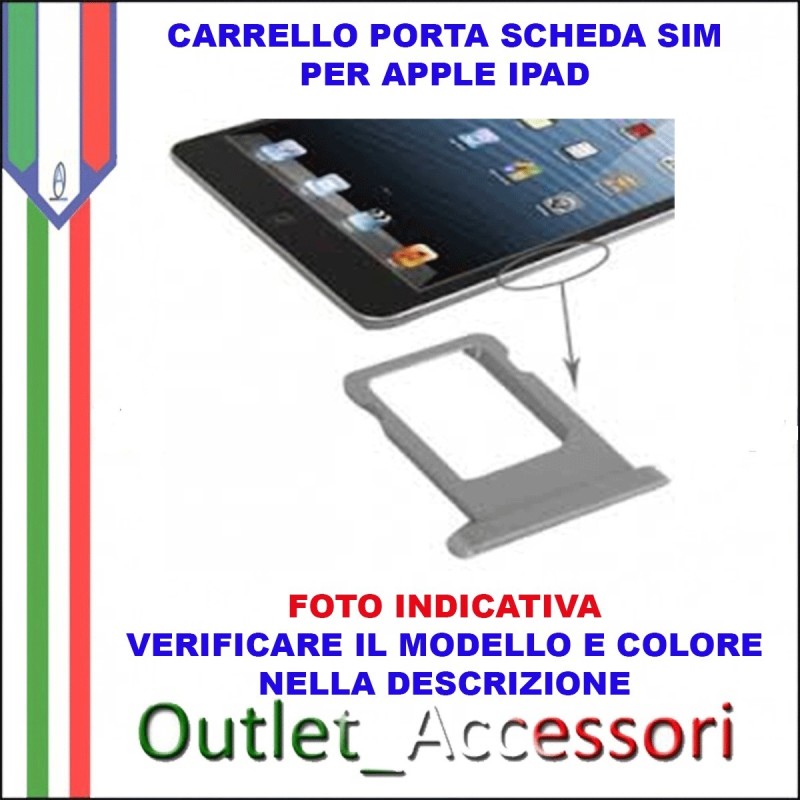 Carrello Porta Sim Scheda Apple Ipad Mini