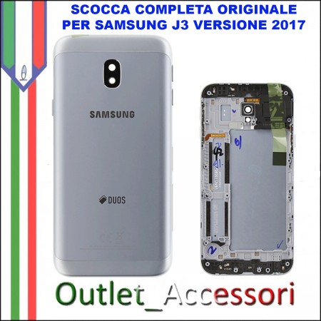 Copribatteria Scocca Samsung J3 2017 J330 J330FN SILVER