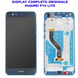 Display Schermo Huawei P10 LITE NERO Originale LCD TOUCH Vetro Cornice WAS-LX1 LX1A