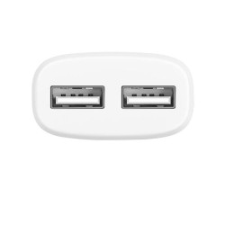 Alimentatore Caricatore Completo Presa Doppia Porta Cavo LIGHTNING BIANCO Originale Hoco