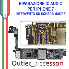 Servizio Riparazione IC Audio Chip per Apple Iphone 7 A1660 A1778 intervento su Scheda Madre
