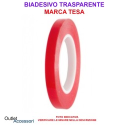 Adesivo Biadesivo Colla Professionale TRASPARENTE 3M TESA 9mm x 25Metri