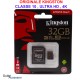 Memoria Memory Card Micro SDXC SD 32gb KINGSTON Canvas React Classe 10 4K HD Originale