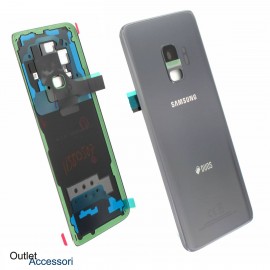 Copribatteria Scocca Samsung Galaxy S9 G960F SILVER TITANIUM Originale Vetro Posteriore GH82-15875C
