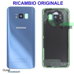 Copribatteria Samsung Galaxy S8 G950 Originale Scocca Vetro Posteriore Retro Blu Coral Blue G950F GH82-13962D