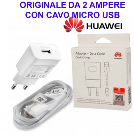 Alimentatore Caricatore Originale HUAWEI AP32 MICRO USB Quick Charger Carica Veloce Bianco Blister