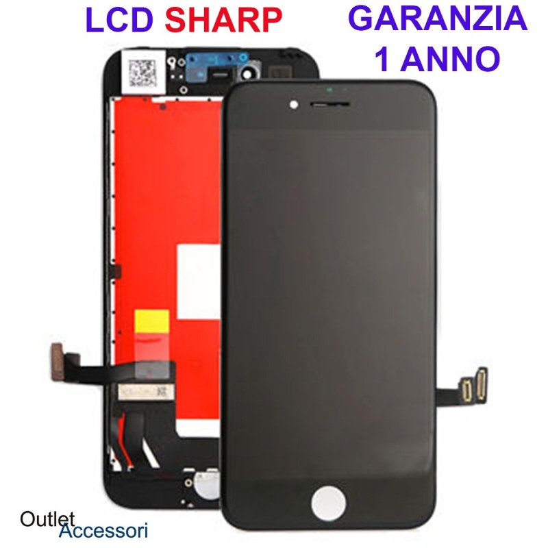 Display Schermo ORIGINALE SHARP per Apple Iphone 7 PLUS Nero LCD Touch Vetro OEM 3D