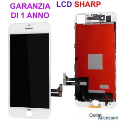 Display Schermo ORIGINALE SHARP per Apple Iphone 7 PLUS Bianco LCD Touch Vetro OEM 3D