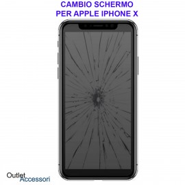 Sostituzione Display Rotto per Apple Iphone X 10 Riparazione Cambio Schermo Lcd Vetro Ricambio Sharp pari ad Originale 