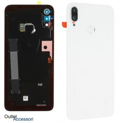 Copribatteria Scocca Posteriore Originale Huawei P SMART PLUS + BIANCA Vetro Tasto Impronte Back Cover 02352CAQ