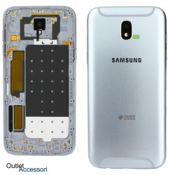 Scocca Copribatteria Cornice ORIGINALE Samsung J5 2017 J530 J530F Silver Telaio GH82-14576B