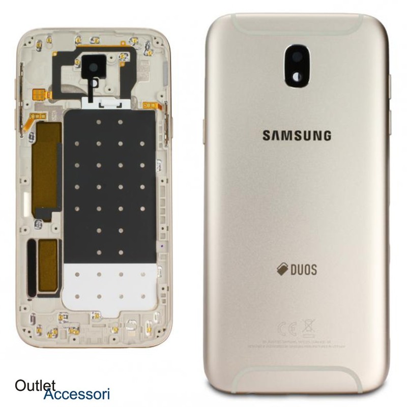 Scocca Copribatteria Cornice ORIGINALE Samsung J5 2017 J530 J530F GOLD ORO Telaio GH82-14576C