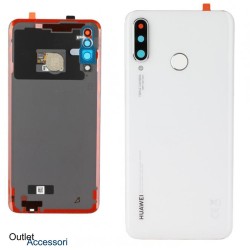 Copribatteria Scocca Vetro Posteriore Originale HUAWEI P30 LITE BIANCO Tasto Biadesivo Camera 02352RQB