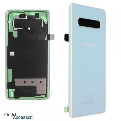 Copribatteria Scocca Samsung Galaxy S10 PLUS G975F PRISM WHITE Originale Vetro Posteriore GH82-18406F