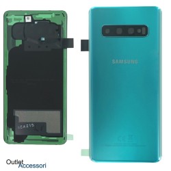 Copribatteria Scocca Samsung Galaxy S10 VERDE Originale G973 G973F Vetro Posteriore