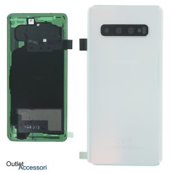 Copribatteria Scocca Samsung Galaxy S10 BIANCO PRISM GREEN Originale G973 G973F Vetro Posteriore