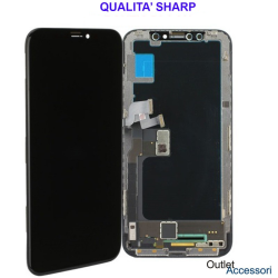 Display Schermo ORIGINALE SHARP per Apple Iphone XS A1920 A2097 Nero LCD Touch Vetro OLED OEM 3D