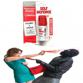 Spray Peperoncino Antiaggressione Tascabile e Legale - Spray Autodifesa Personale Contro Aggressioni Donna