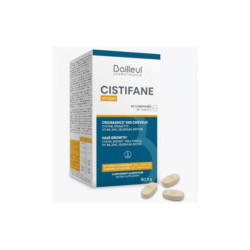 Cystiphane Anagen Fort Biorga - Formula Potenziata per situazioni Croniche  - Integratore Alimentare per Capelli
